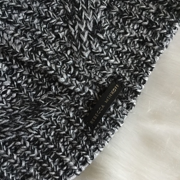 REBECCA MINKOFF Black Marled Beanie Hat and Arm Hand Warmer Set main image 7